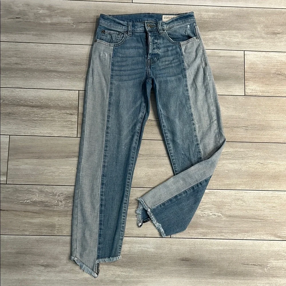 Pistola two tone Colorblock Denim Jeans size 24